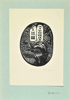 Ex Libris - woodcut - Mid 20th Century