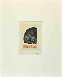 Ex Libris  - Zorzo Balbi – Holzschnitt – Mitte des 20. Jahrhunderts