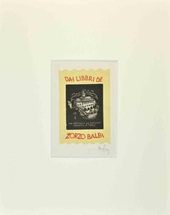 Ex Libris - Zorzo Balbi - Gravure sur bois - Milieu du XXe siècle
