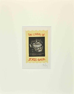 Ex Libris - Zorzo Balbi - Holzschnitt - Mitte des 20.