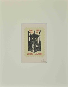 Ex Libris  - Zorzo Balbi - Woodcut - Mid-20th Century