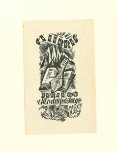 Ex Lisbris Jerzego - Original Woodcut - 1940s