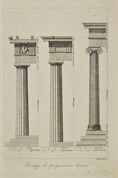 Antique Example of Doric Proportion - Lithograph - 1862