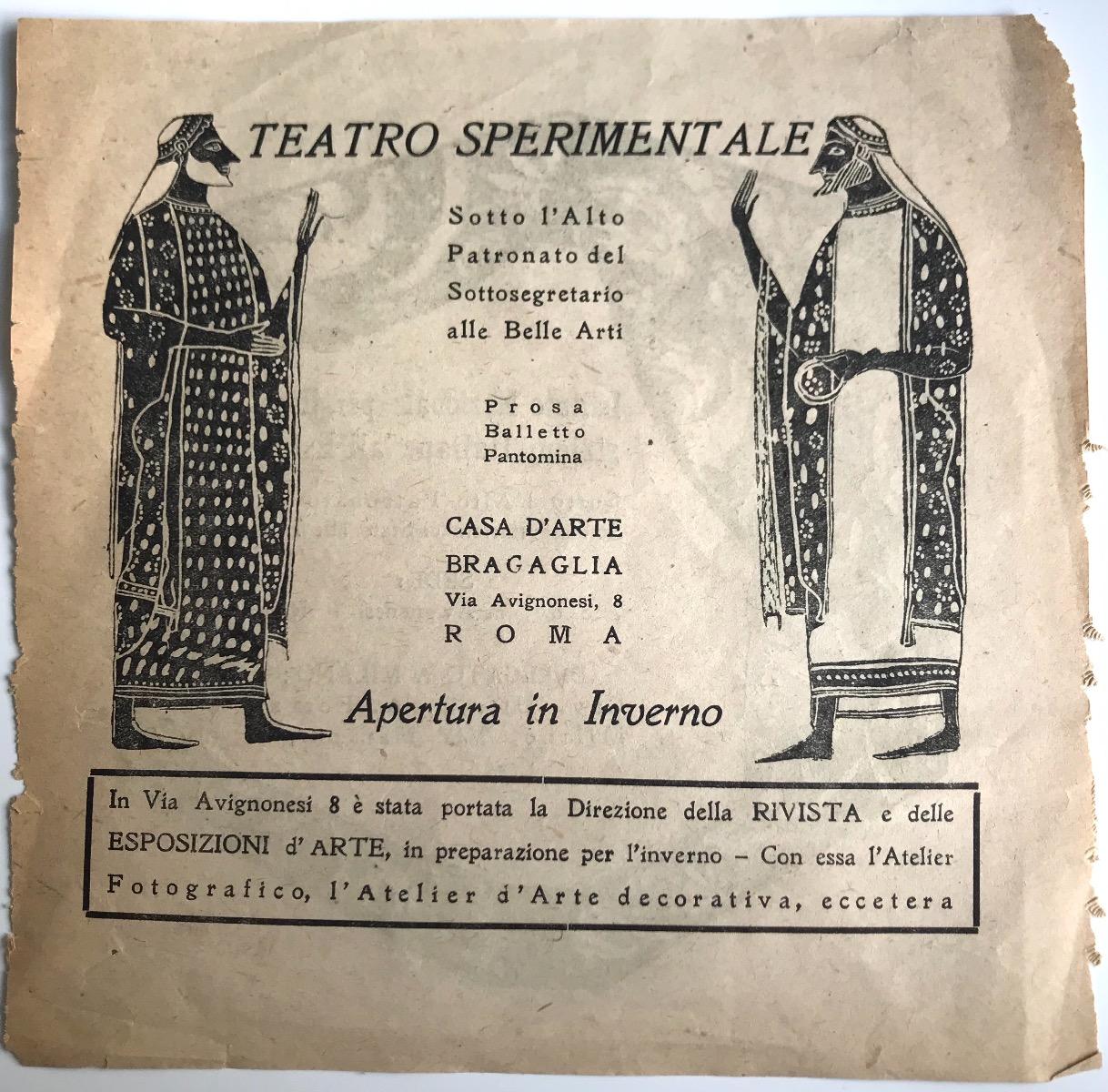 Publicité de théâtre expérimentale - Impression offset - 1920