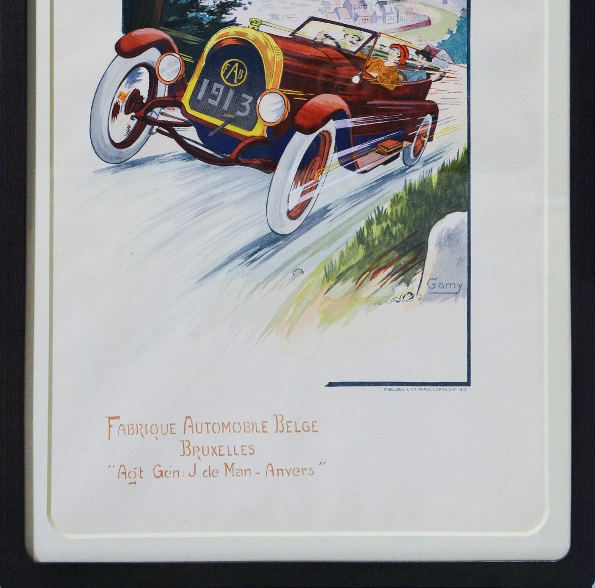 Fabrique Automobile Belge. Racing Car. - Print by Unknown