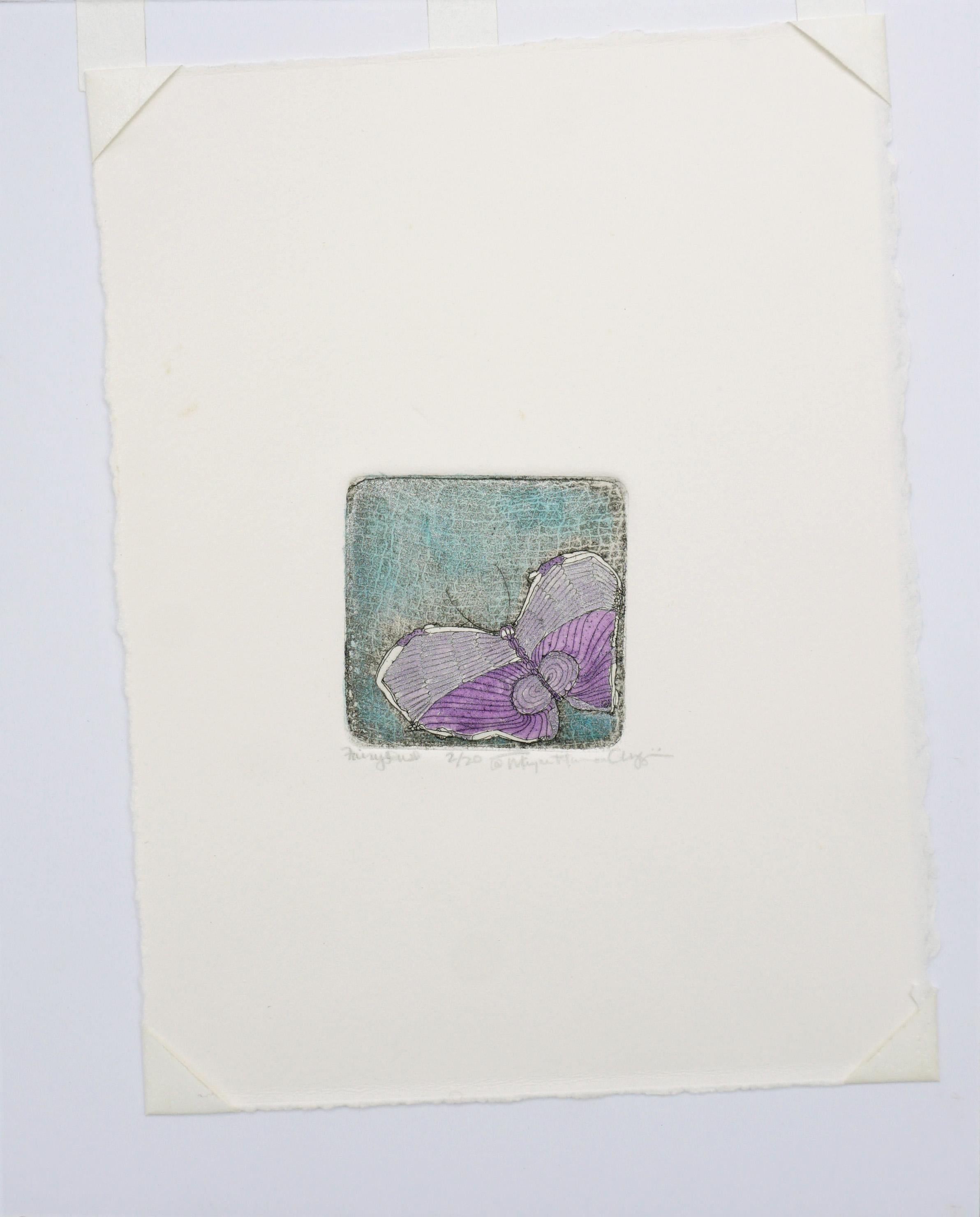 „“Fairy Rush““ – handgefärbte, schillernde Schmetterlingslithographie, 2/20 (Zeitgenössisch), Print, von Unknown