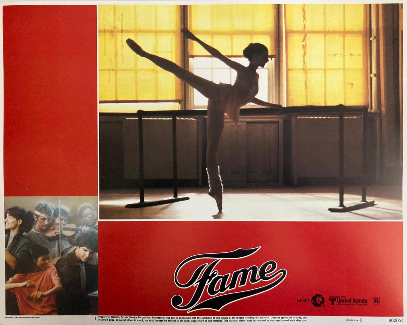 Fame - Carte de visite originale vintage du film de cinéma de 1980 