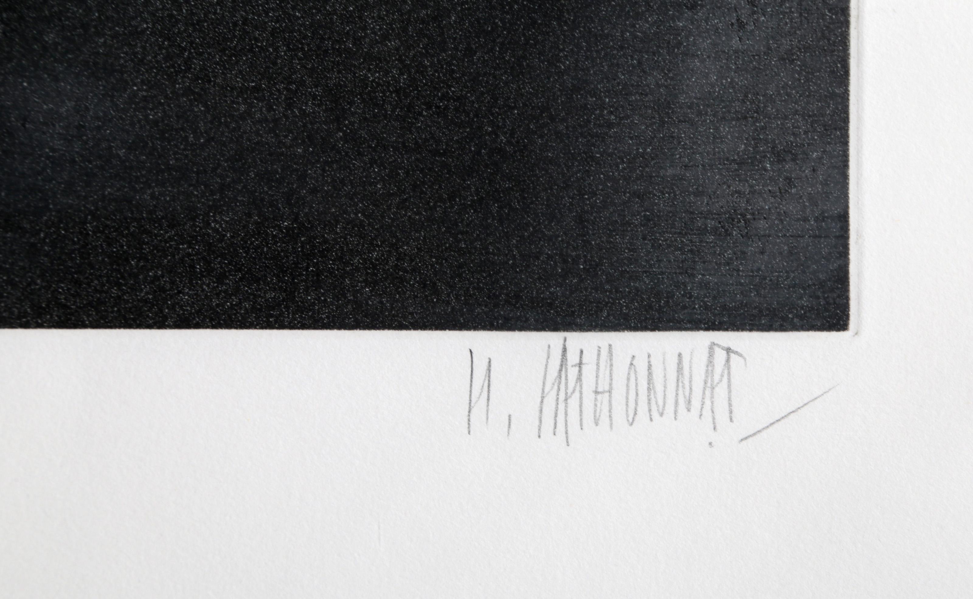 Family, Minimalist Etching by Michel Mathonnat For Sale 3