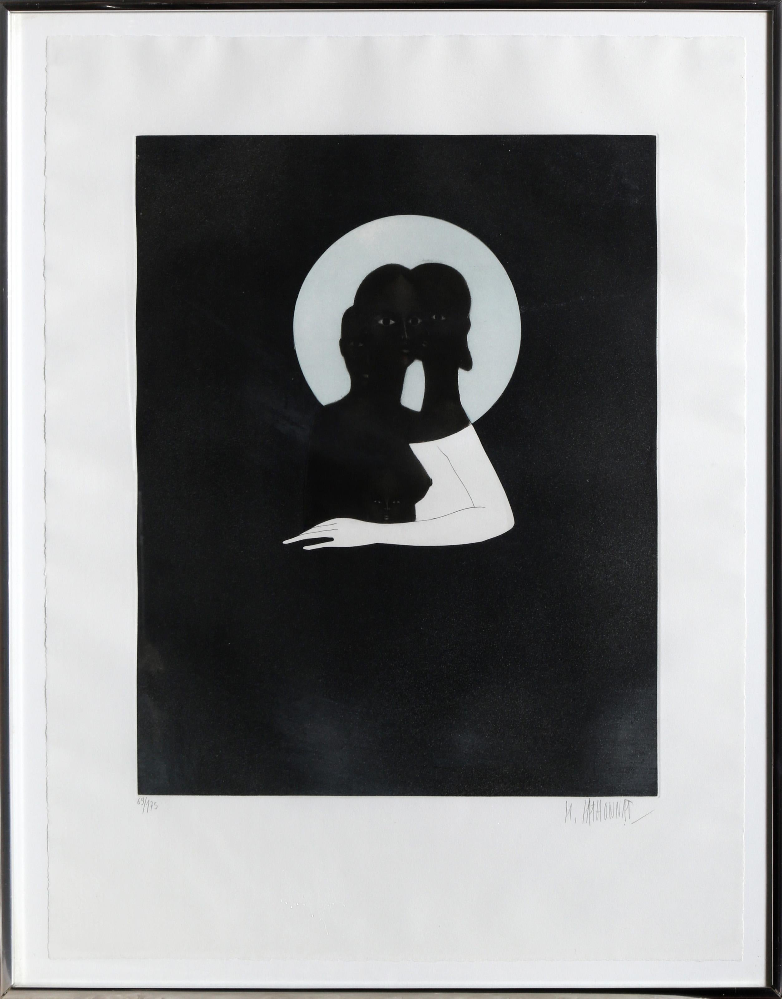Michel Mathonnat (1944 - ) - Family, Medium:  Etching, signed and numbered in pencil, Edition:  69/175, Image Size:  18 x 14.5 inches, Frame Size:  27.5 x 22 inches, Description:  Michel Mathonnat was a French artist, inspired by minimalist artists