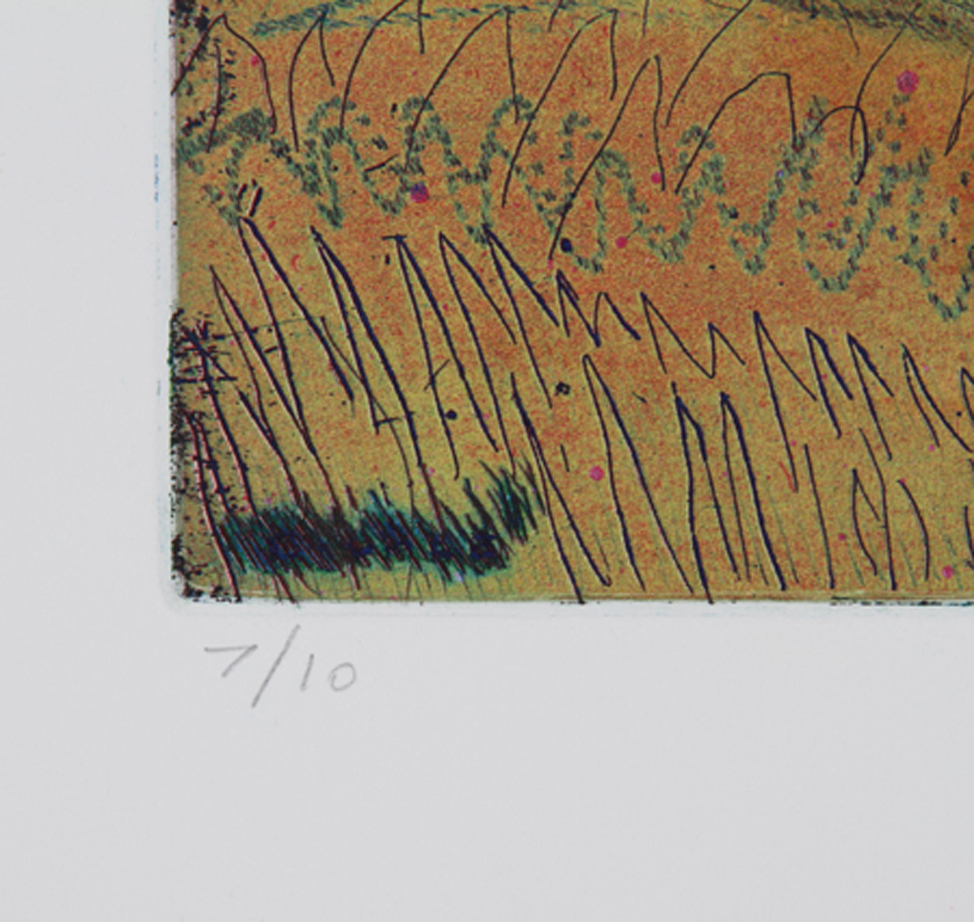 Farfalla, Modern Etching by Biagio Civale - Brown Abstract Print by Unknown