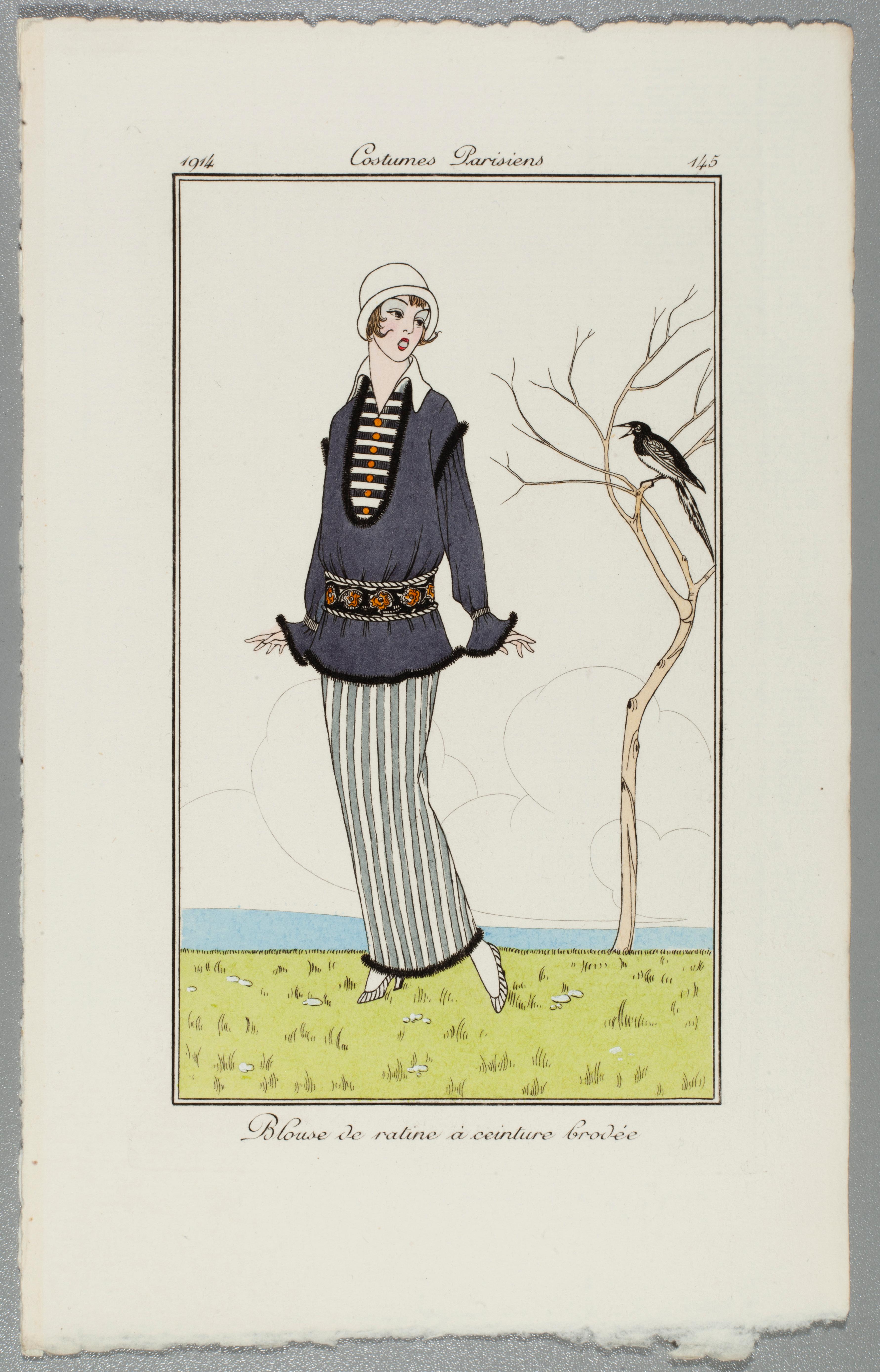 Figurative Print de Unknown - Vestido a la moda 145