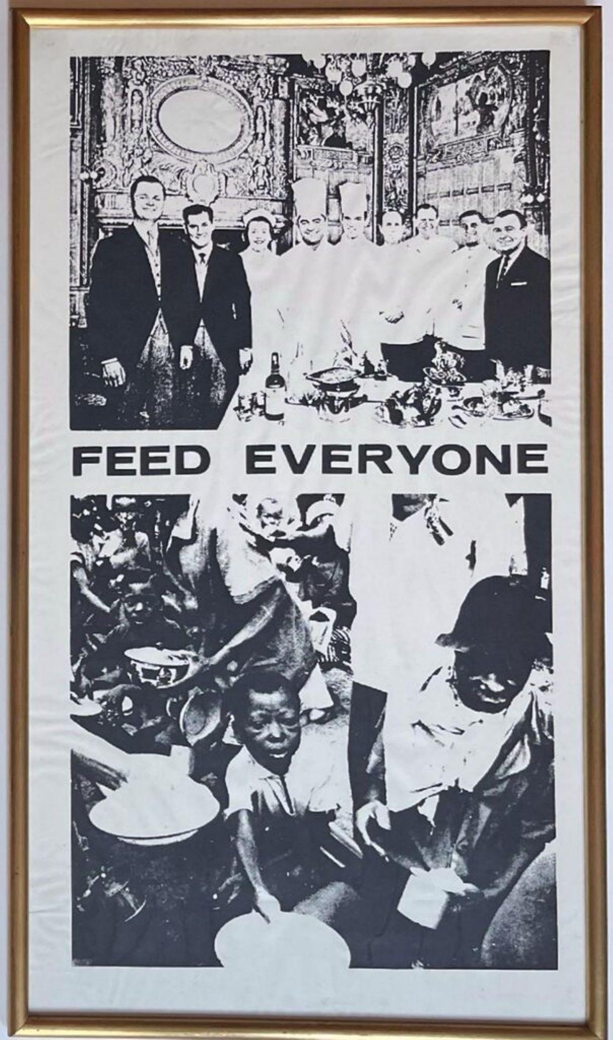 Feed Everyone (para las Panteras Negras en el Be-in de Harvard Square de los años 60) comida en el arte