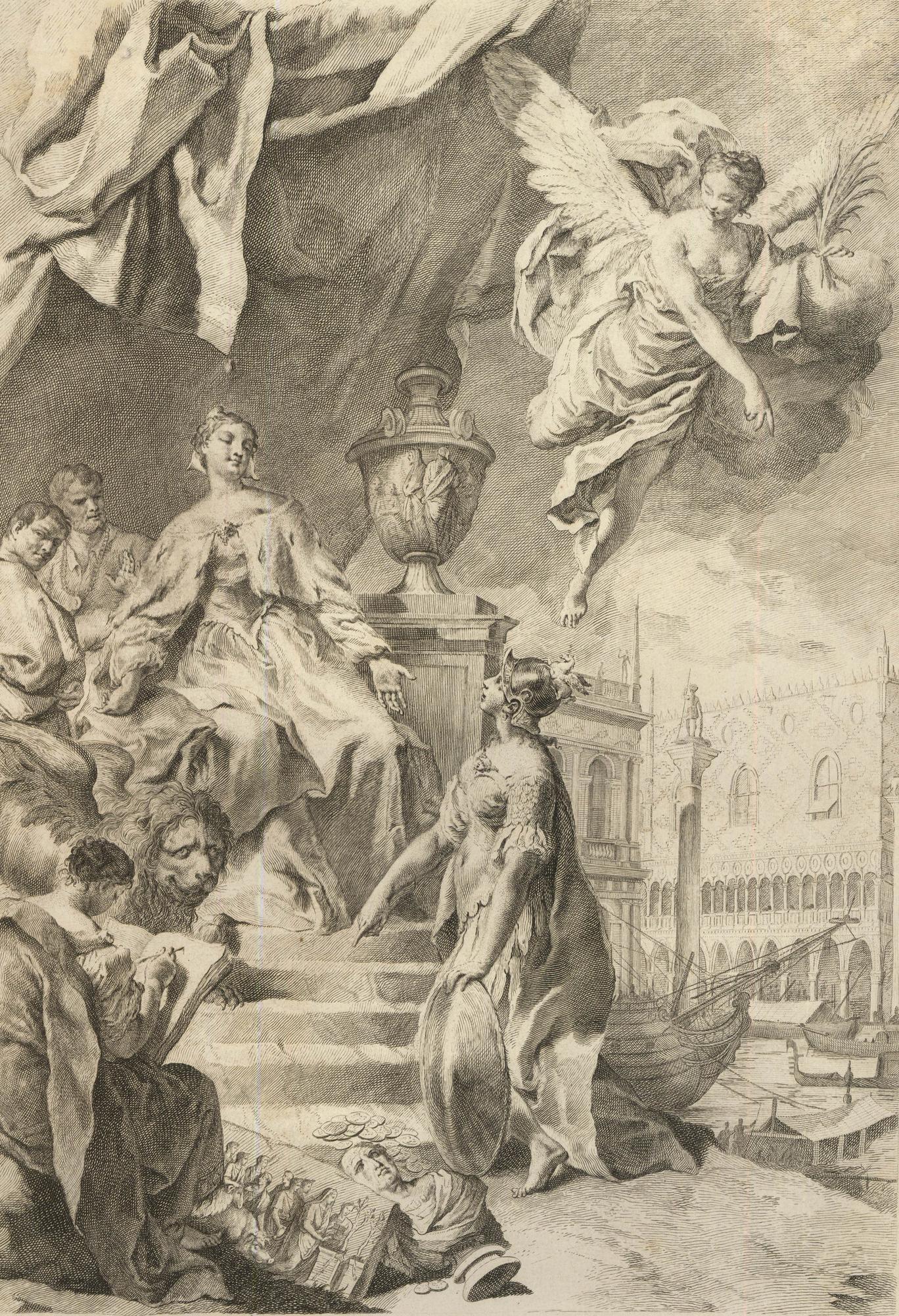 Felicita Sartori after Giambattista Piazzetta - Engraving, The Triumph of Venice - Print by Unknown