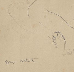 Female Nude  - Original Drawing by Unknown - 1950s