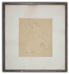 Femme nue  - Dessin original d'Inconnu - Années 1950