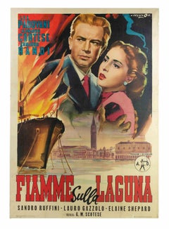 Fiamme sulla Laguna - Vintage Rare Poster - 1951