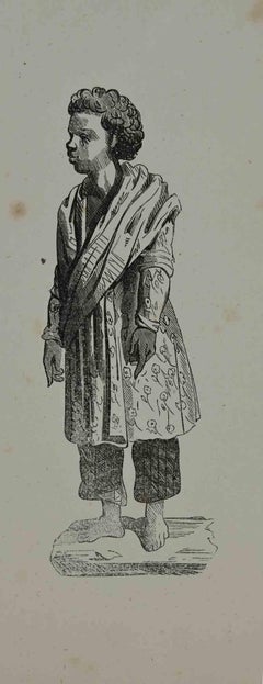 Antique Figure - Costumes  - Lithograph - 1862