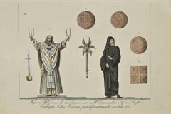 Figur des Brots, das sie in der Eucharistie verwenden – Lithographie – 1862