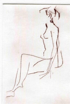 Figure - Original Etching and Drypoint - Mid-20th Century