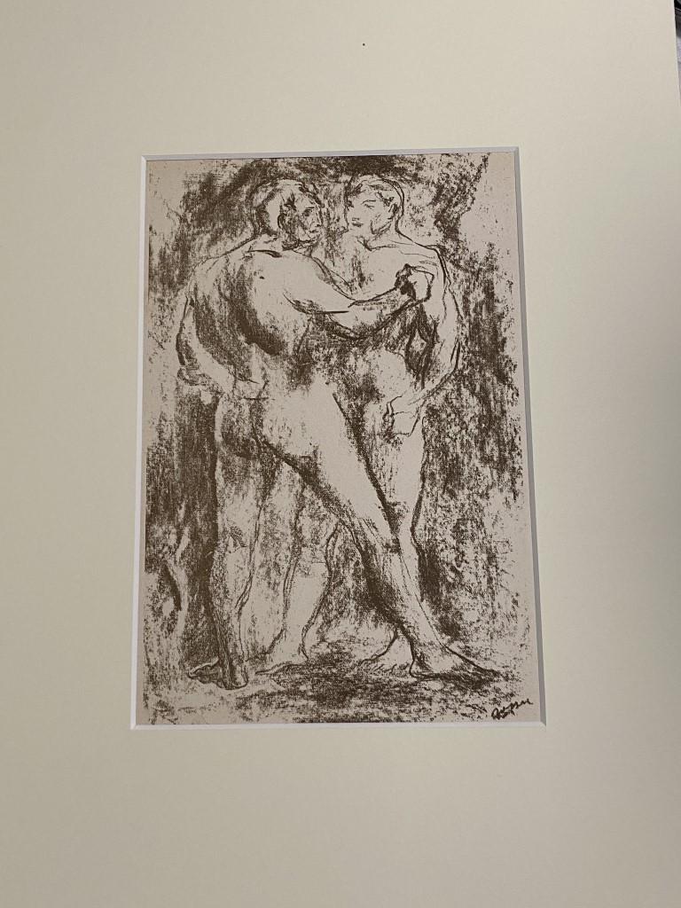 Unknown Figurative Print – Figur – Originallithographie von L. Sasso – 20. Jahrhundert