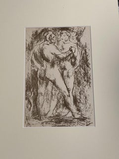 Figura - Litografia originale di L. Sasso - 20° secolo