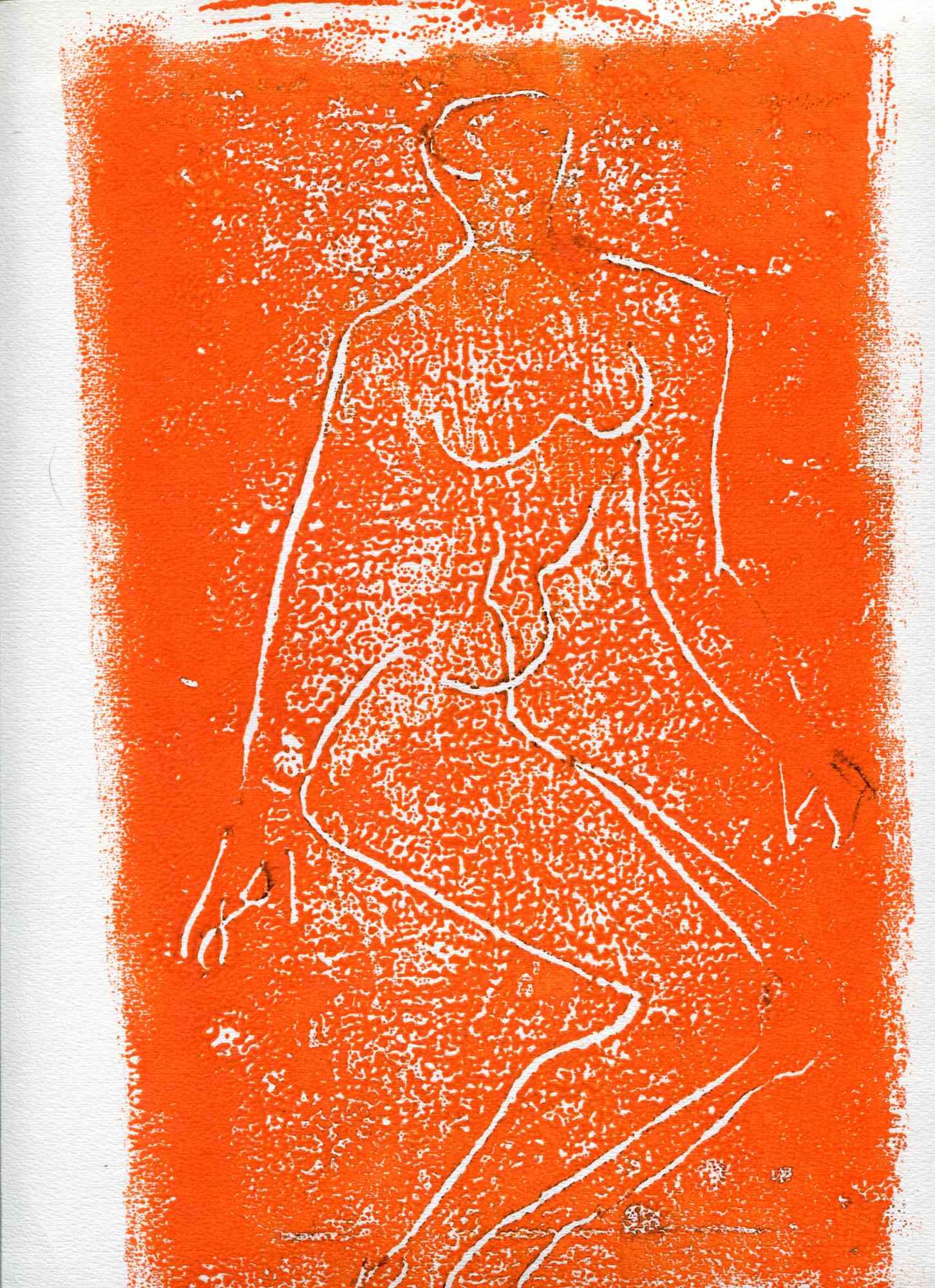 Unknown Figurative Print - Figure - Original Lithograph - Mid-20th Century