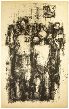 Figure - Original Lithograph on Paper - 1950s