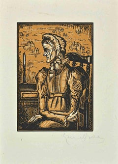 Figure - Woodcut - Early 20th century