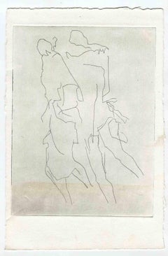 Figures - Original Etching and Drypoint - Mid-20th Century