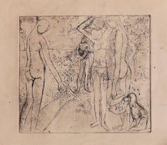 Figures -  Etching - Mid-20th Century
