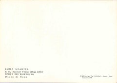 Affiche vintage du pont Fiorentini, Rome, années 1980