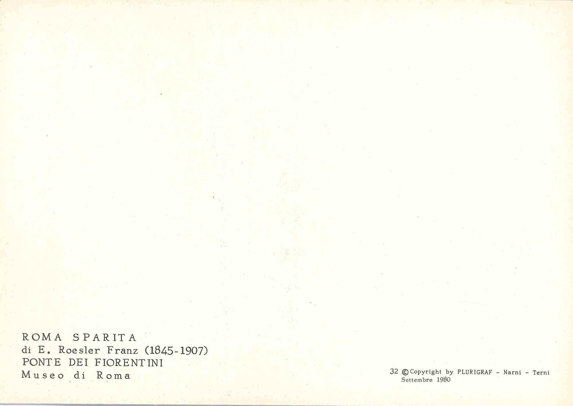 Puente Fiorentini, Roma - Postal vintage - Años 80 - Print de Unknown