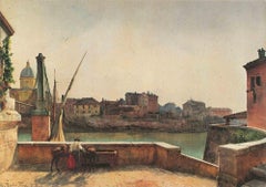Fiorentini Bridge, Rome - Vintage Postcard - 1980s