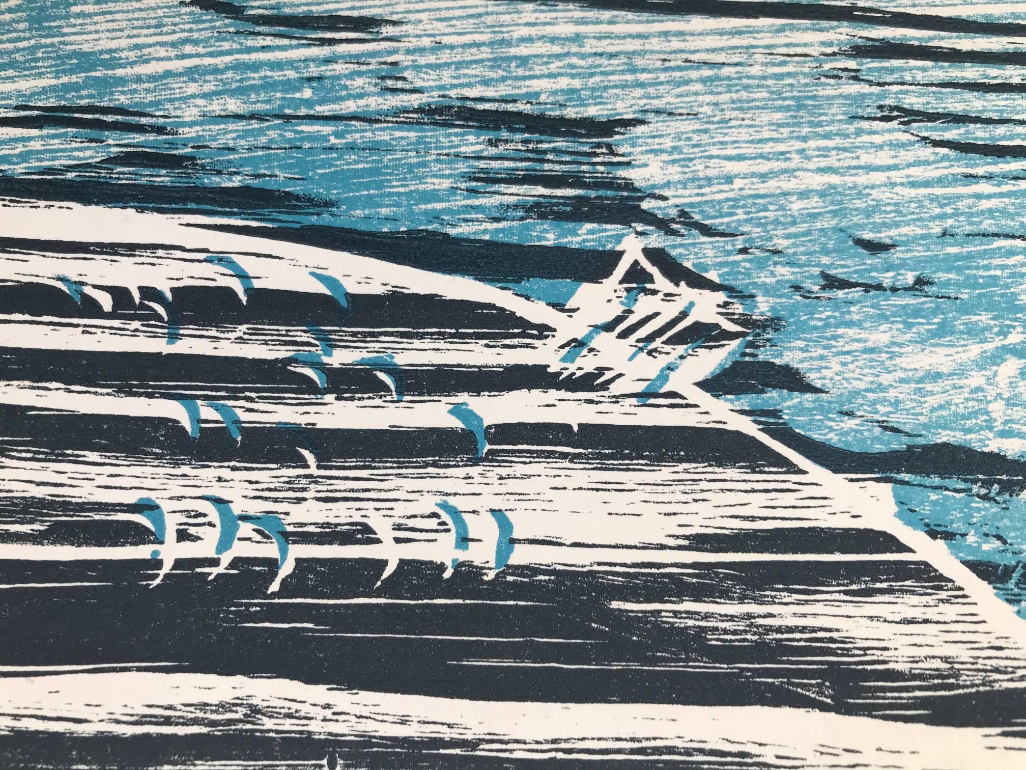 Fischfächer (Abstrakt), Print, von Unknown