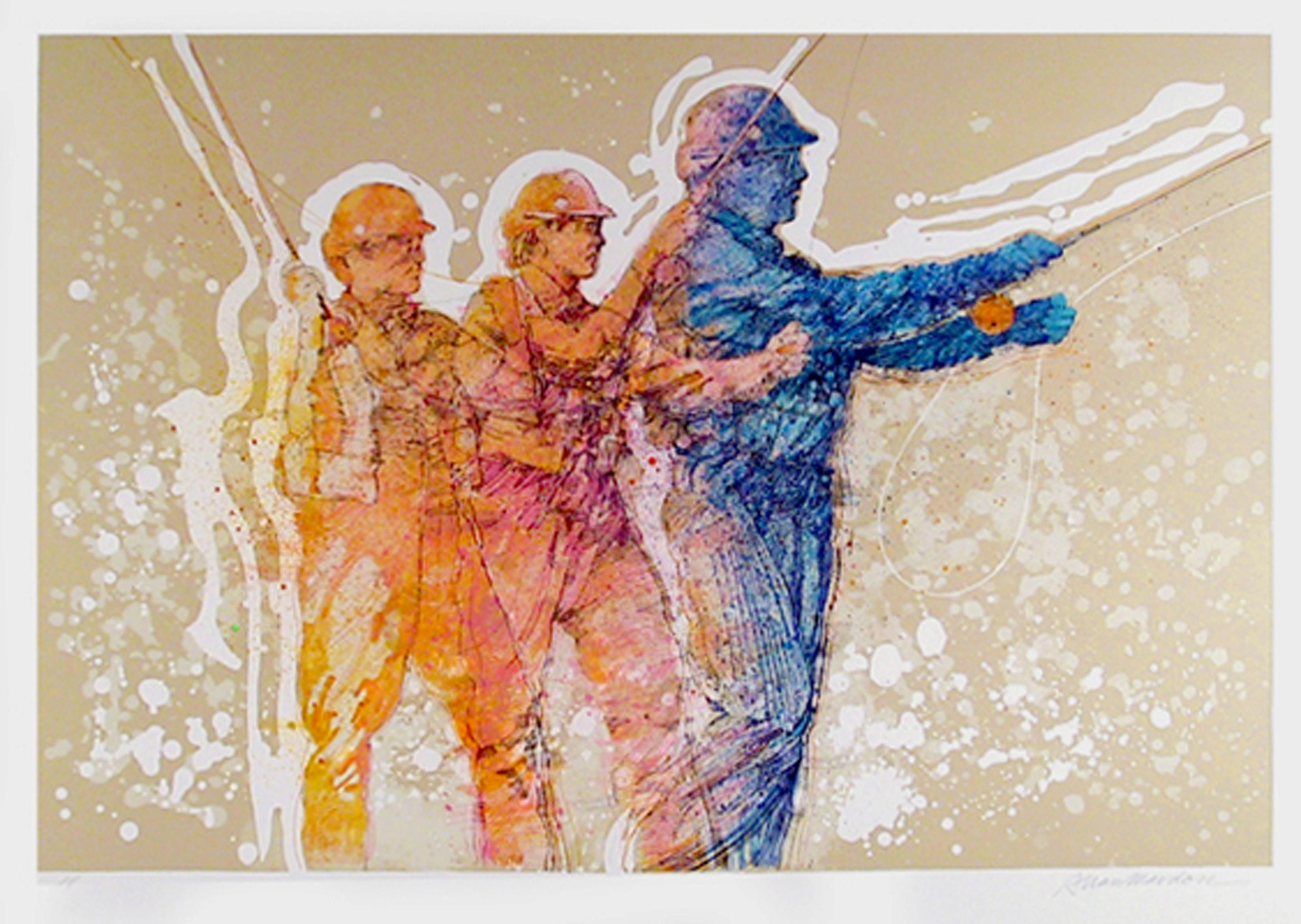 Allan Mardon, Canadese (1931 - ) - Pesca, Anno:  circa 1979, Medio:  Litografia, Firmata a matita, Edizione:  AP, Taglia:  24 in. x 33 in. (60.96 cm x 83.82 cm)