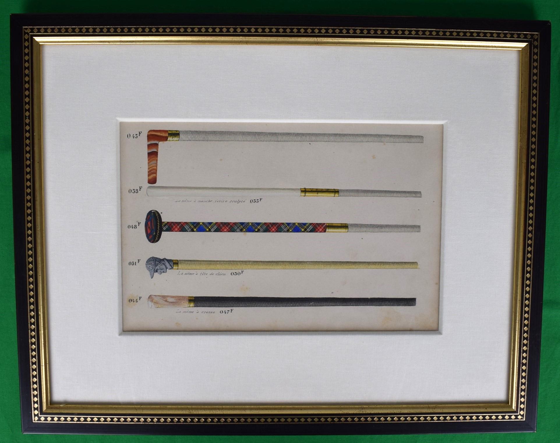 Five Gents French Walking Sticks - Print by Unknown