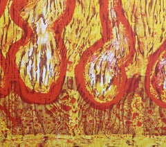 Flames, Surrealist Lithograph by an Unknown Artist