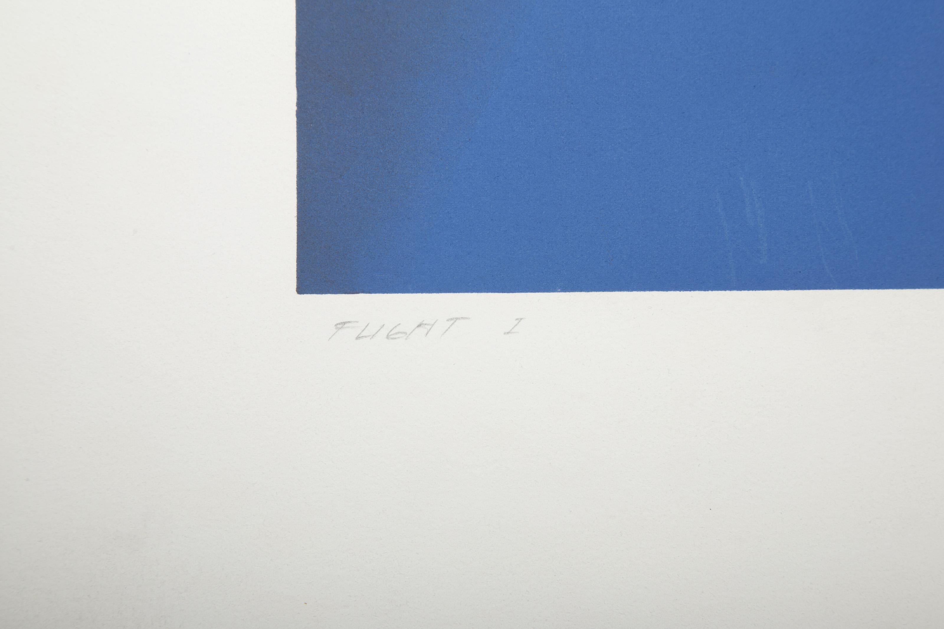 Flight I, monogravure expressionniste abstraite de Manuel Rodriguez Jr. en vente 3