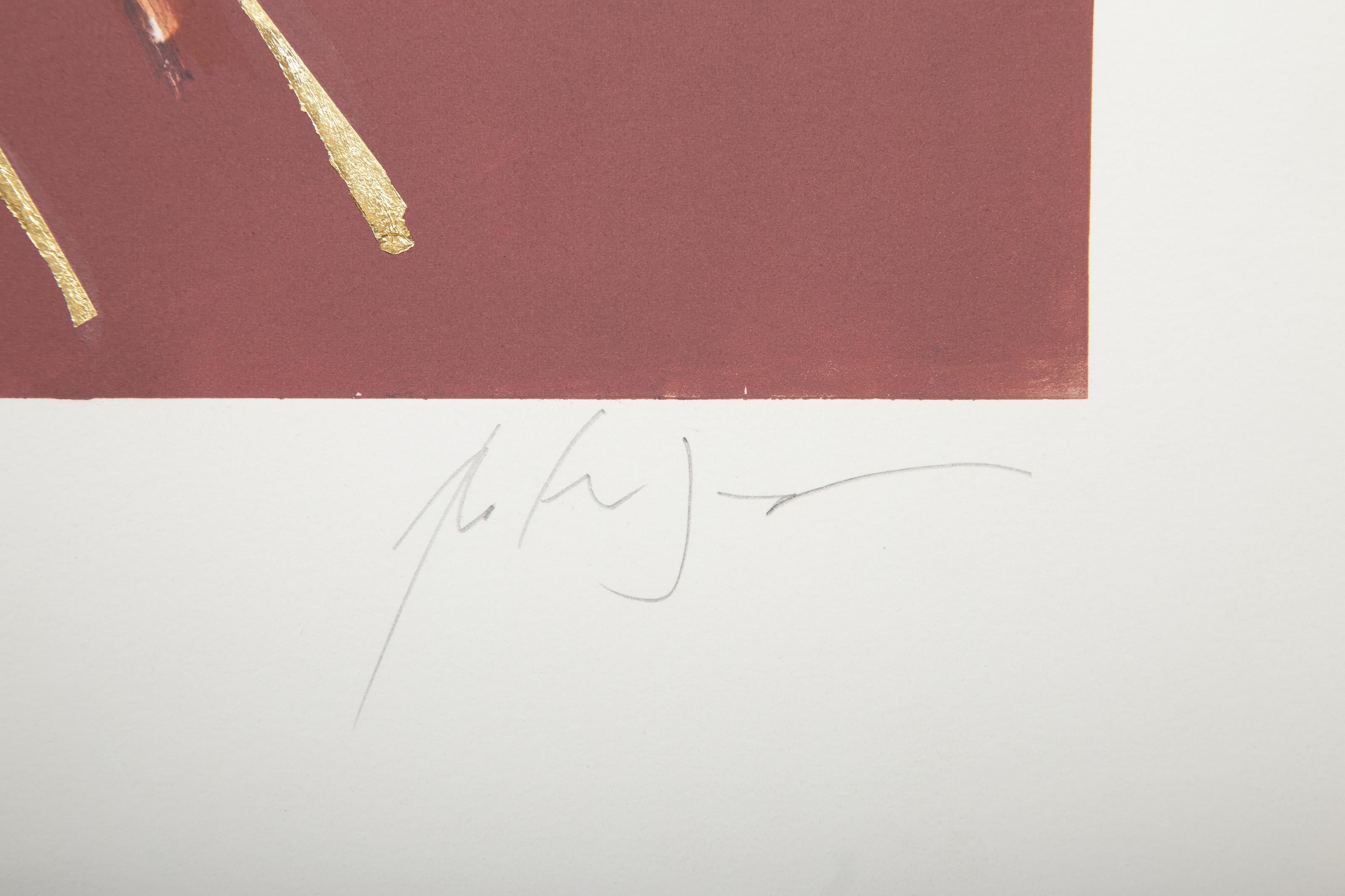Flight IV, monogravure abstraite et technique mixte de Manuel Rodriguez Jr. en vente 2
