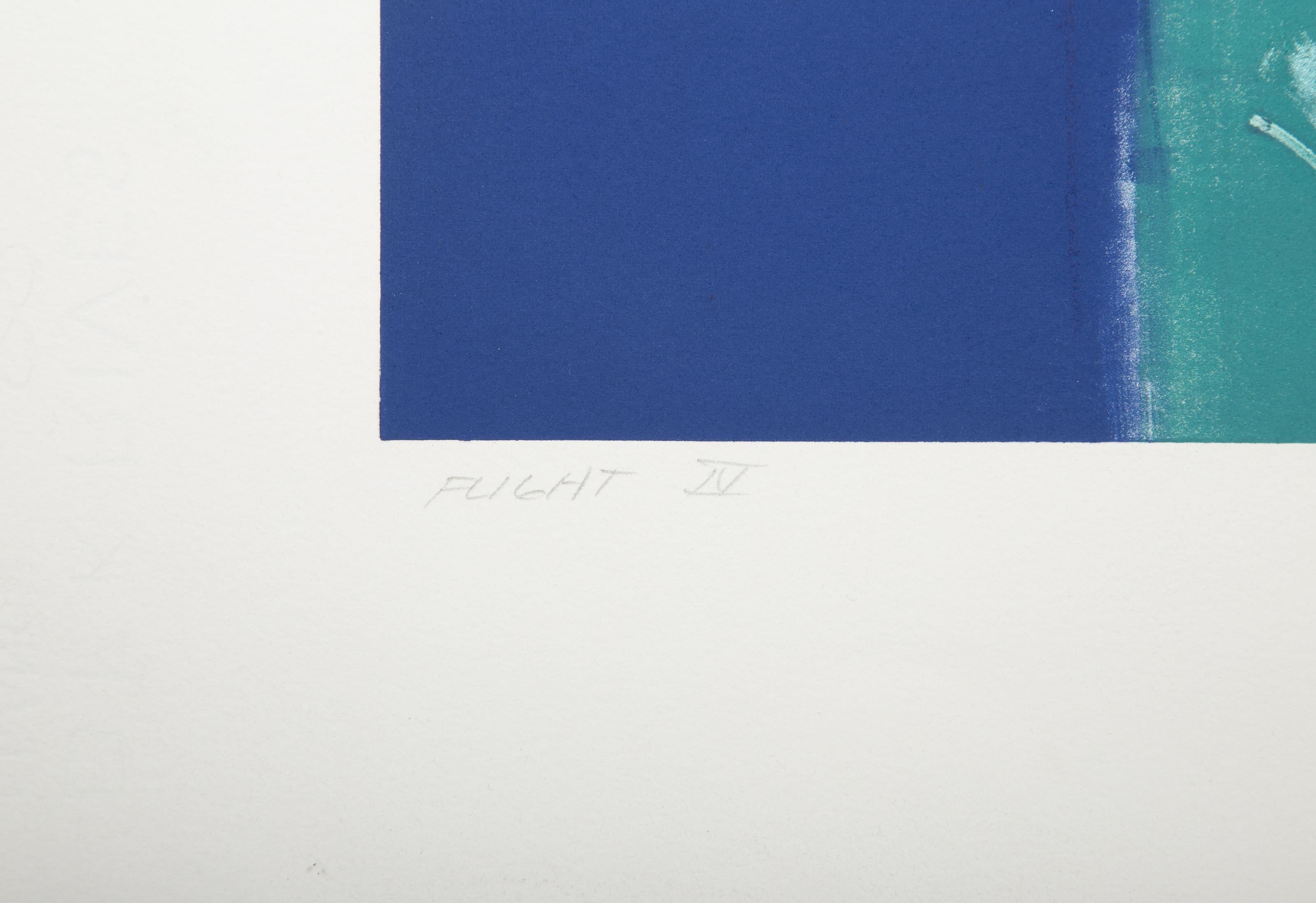 Flight IV, monogravure abstraite et technique mixte de Manuel Rodriguez Jr. en vente 3
