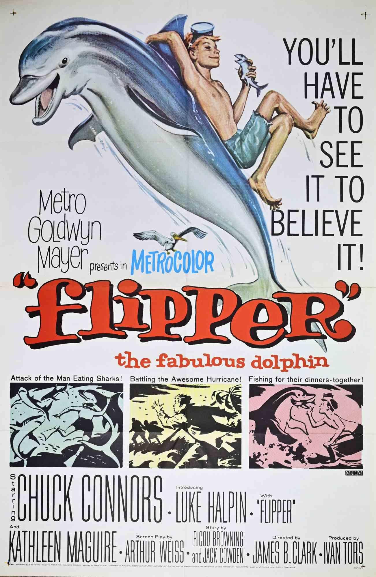 Unknown Figurative Print - Flipper (The Fabulous Dolphin) - 1963