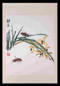 Flowers and Bugs - Print - Early 20th Century