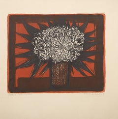 Flores, litografía moderna de George Lockwood
