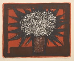 Fleurs, lithographie moderne de George Lockwood