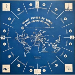 Flying around the World with Constellation Aircraft - Aviation poster