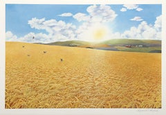 Para Olas ámbar de grano, litografía fotorrealista de Raymond Hosford