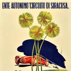 Formula 2 Syracuse Sports Car Racing Poster ‘Siracusa Grand Prix’, 1952