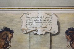 "Four Cavalier Horseman" Hand-Coloured Lithograph Plate 36.