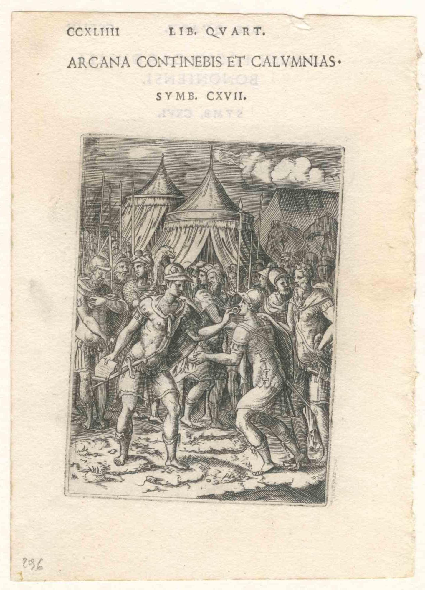 Four Engravings from 'Emblemi di Achille Bocchi