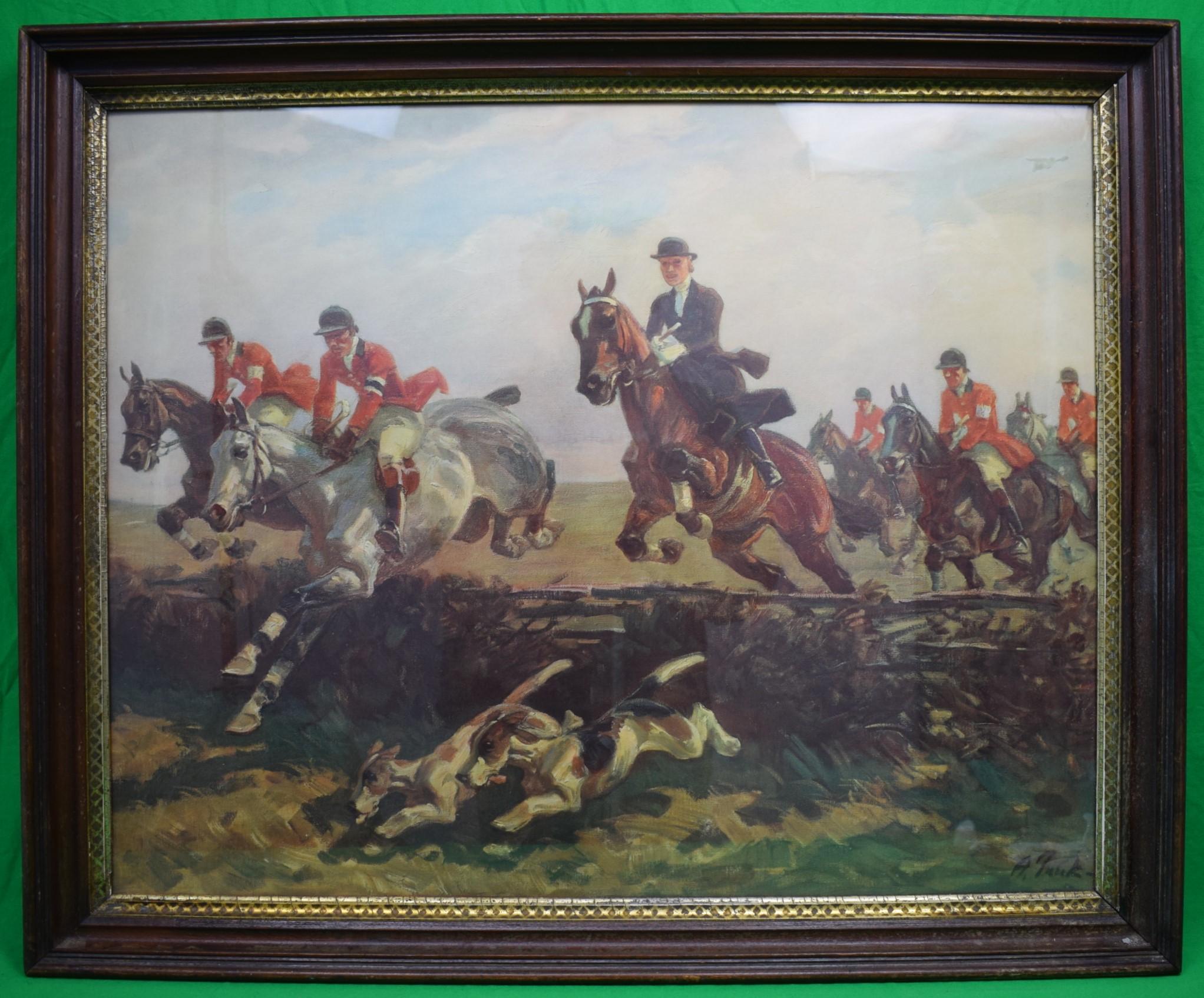 Fox-Hunt Framed Lithograph - Print by Unknown